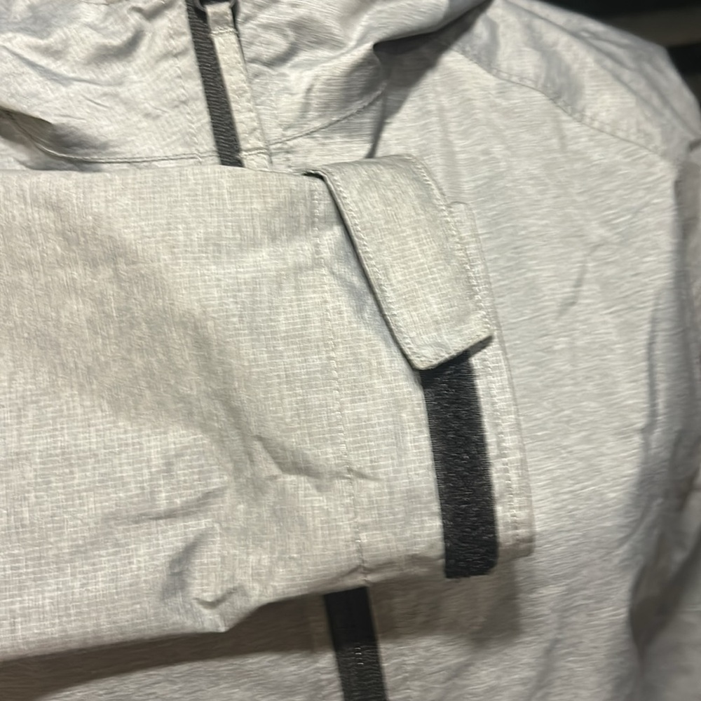 Burton Boys Youth Grey Dryride Mesh Lined Zip Front Hooded Windbreaker XL - Picture 5 of 7